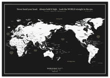画像をギャラリービューアに読み込む, 057 World map poster [ Black ]
