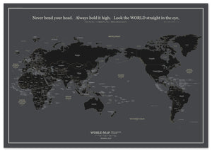 041 World map poster [ Dark ]
